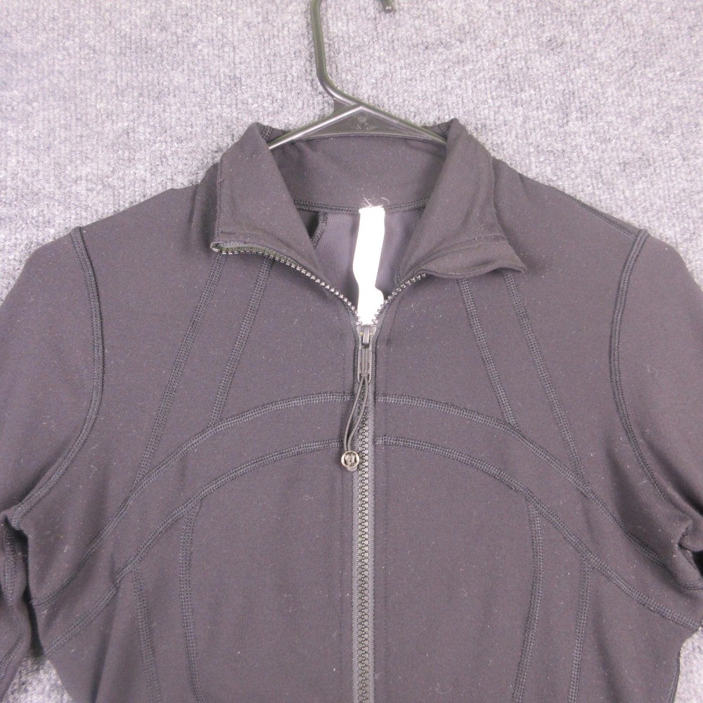 Lululemon Define Jacket Womens 6 Black Full Zip Thumbholes Running Yoga - Picture 4 of 10